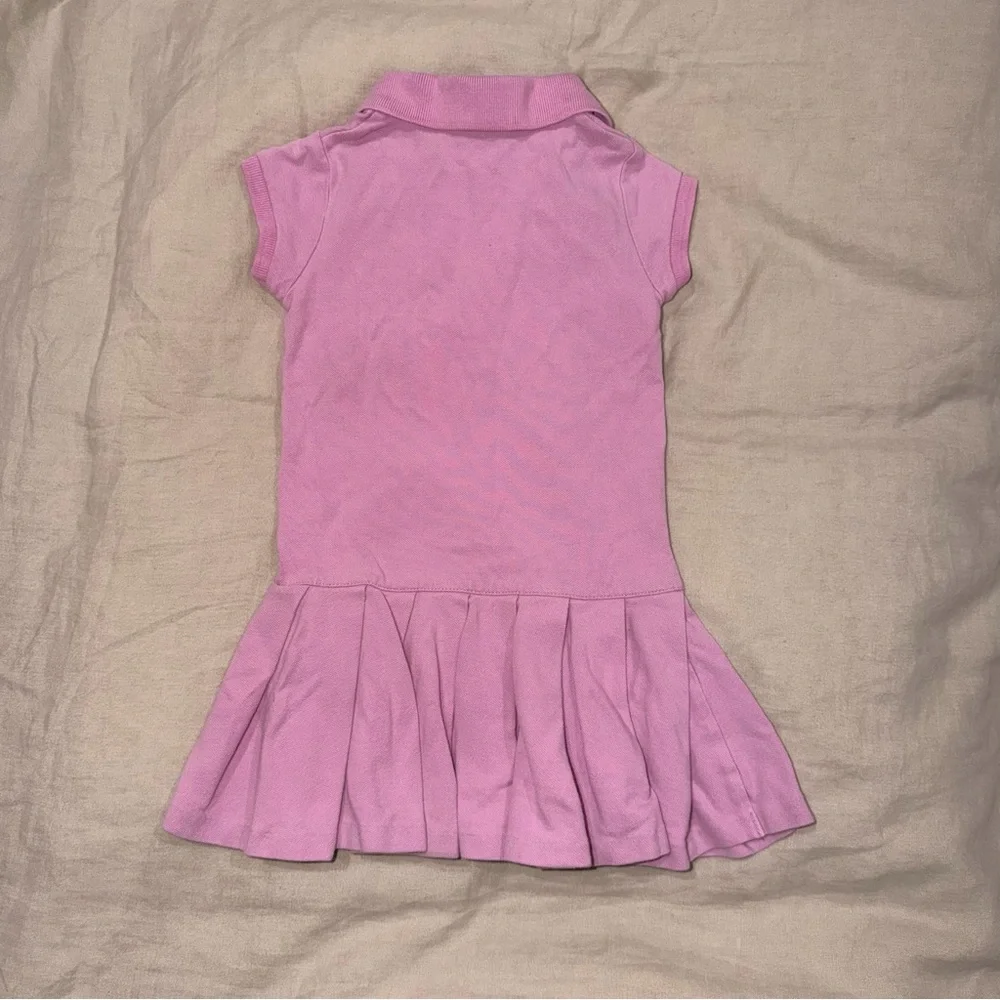 Ralph Lauren Purple Polo Dress with Pleated Skirt - 2T